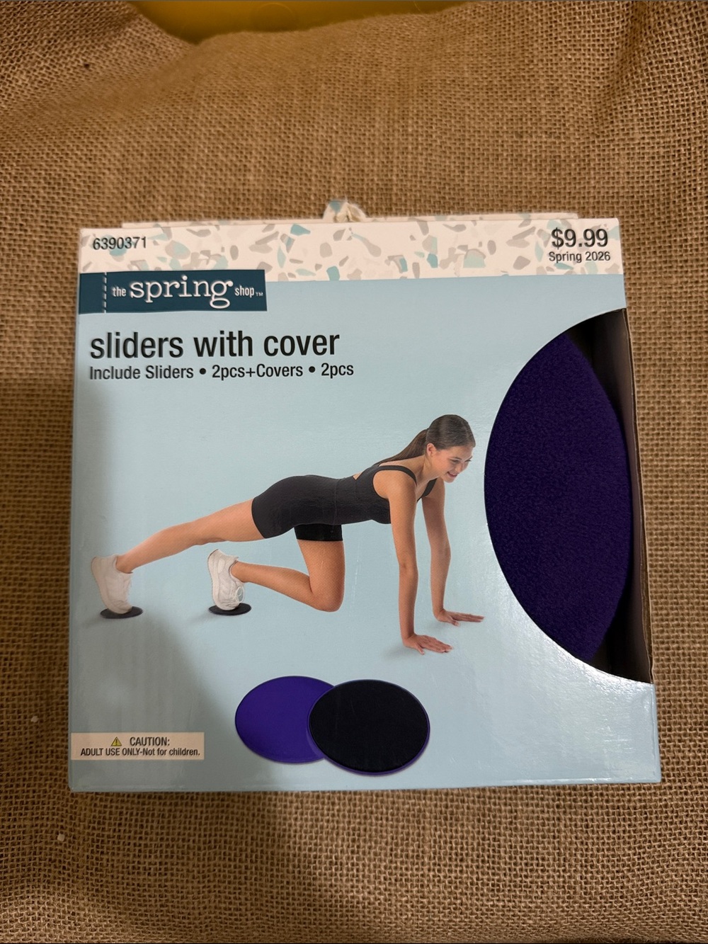 The Spring Shop Purple and Black Exercise Slider Set with Cover